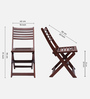 Protico Teak Wood Folding Chair In Brown Colour