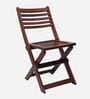 Protico Teak Wood Folding Chair In Brown Colour
