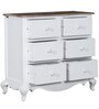 Provencal Solid Wood Chest of Drawers in White Finish