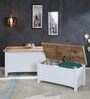Caistor Sheesham Wood Linen Trunk in White Finish (Set of 2)