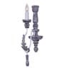 Droplet Wooden Candle Wall Light (Grey)
