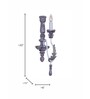 Droplet Wooden Candle Wall Light (Grey)