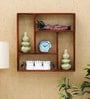 Provincial Teak Finish Sheesham Wood Wall Shelf