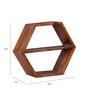Sheesham Wood Wall Shelf in Brown Colour