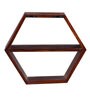 Sheesham Wood Wall Shelf in Brown Colour