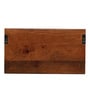 Sheesham Wood Floating Wall Shelf With In Brown Colour Key Holder