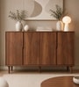 Pryne 4-Door Sideboard In Brown Finish