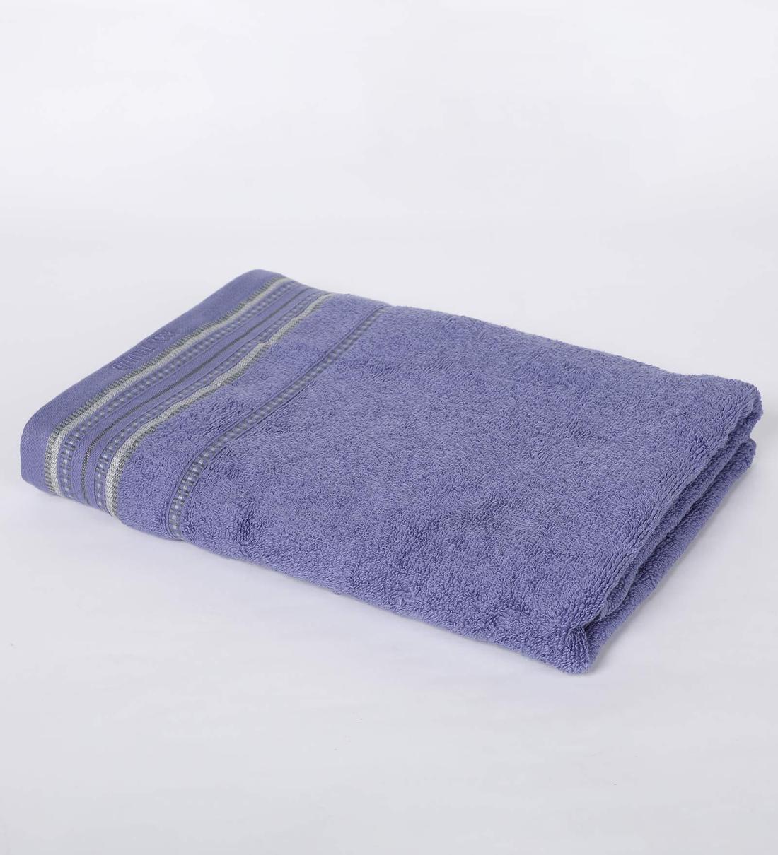 Buy Purple Solid 370 GSM Cotton Bath Towel by Raymond Home Online