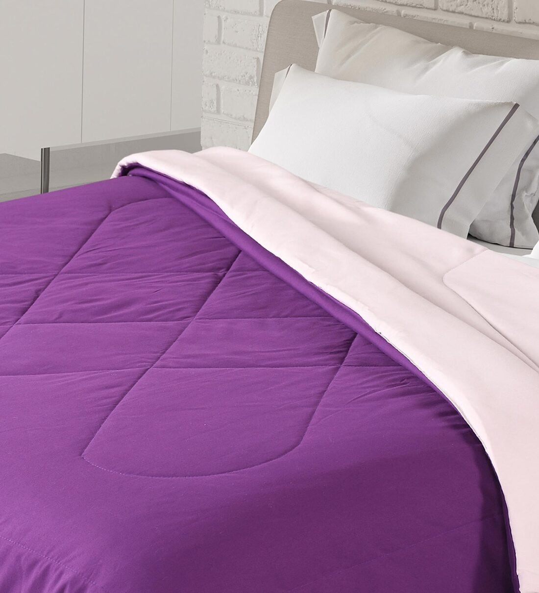 Buy Purple Microfibre 200 GSM AC Room Anti Fungal Double Bed Comforter