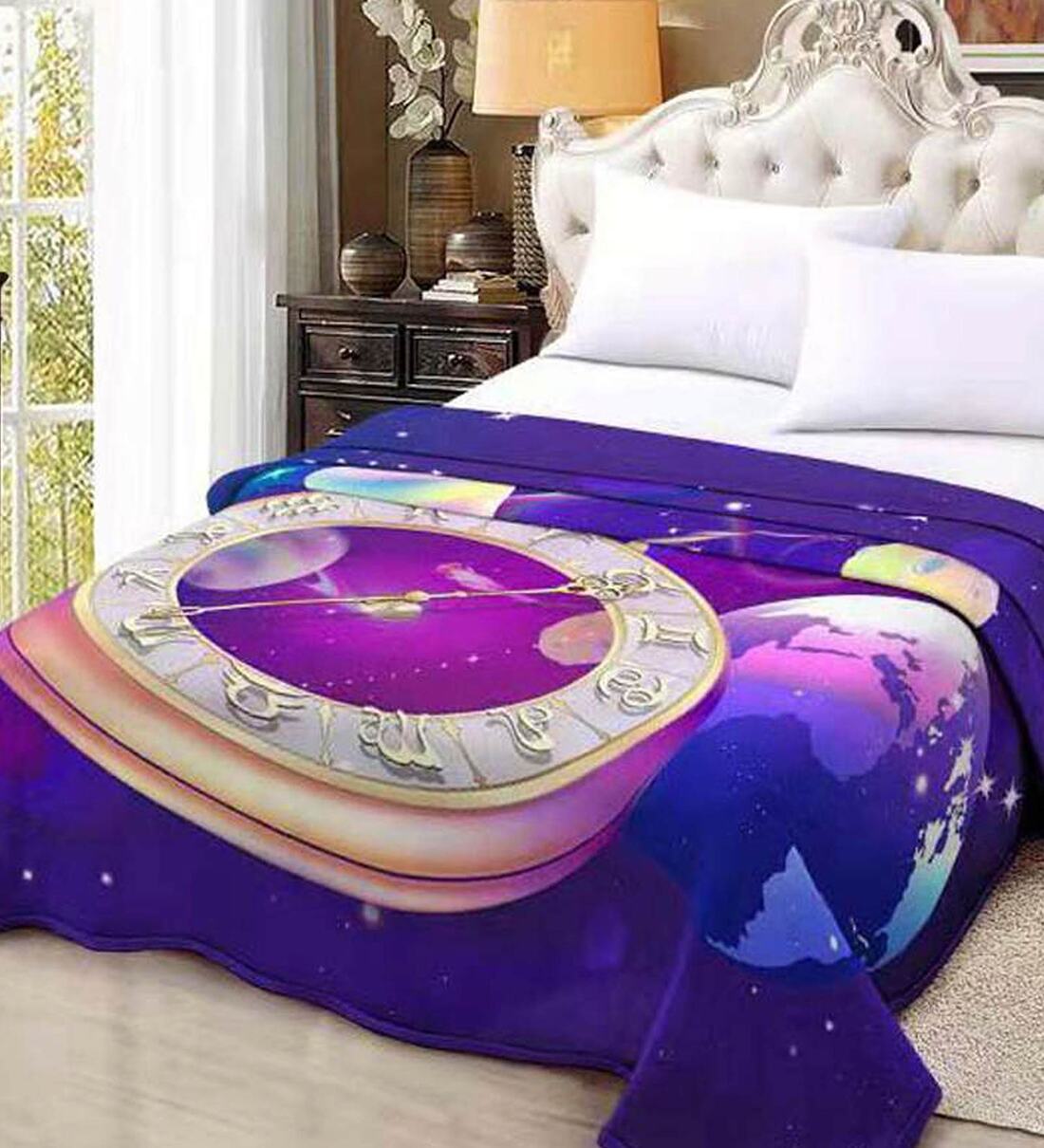Buy Purple Mink 600 GSM Double Bed AC Room Blanket by Florida Online