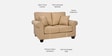 Pure Presley Fabric 2 Seater Sofas Pecan Beige