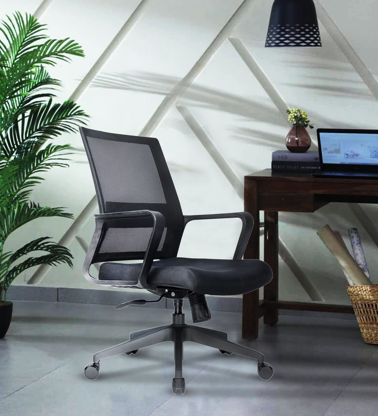 Punch Breathable Mesh Ergonomic Chair in Black Colour