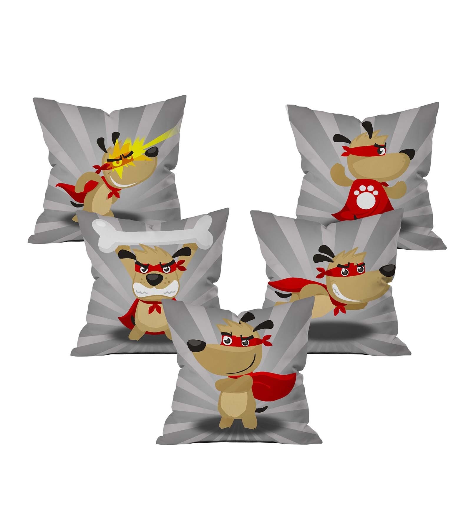 Puppy Power Cushion Cover Set of 5