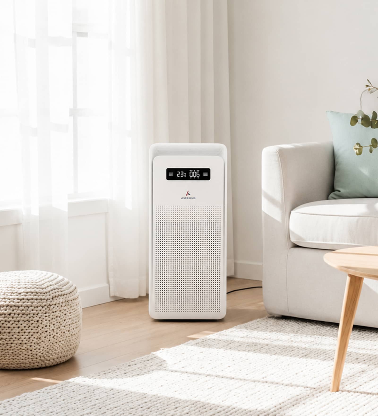 Pure Air PA6 Air Purifier for Home&Office with 4In1 Filter Antibacterial H13 HEPA Filter Activated Carbon Filter