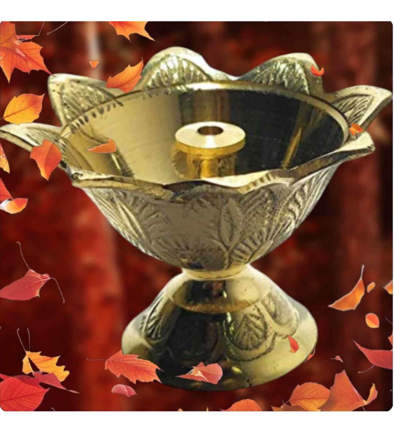 Pure Brass Diya Set of 2 Pcs Combo