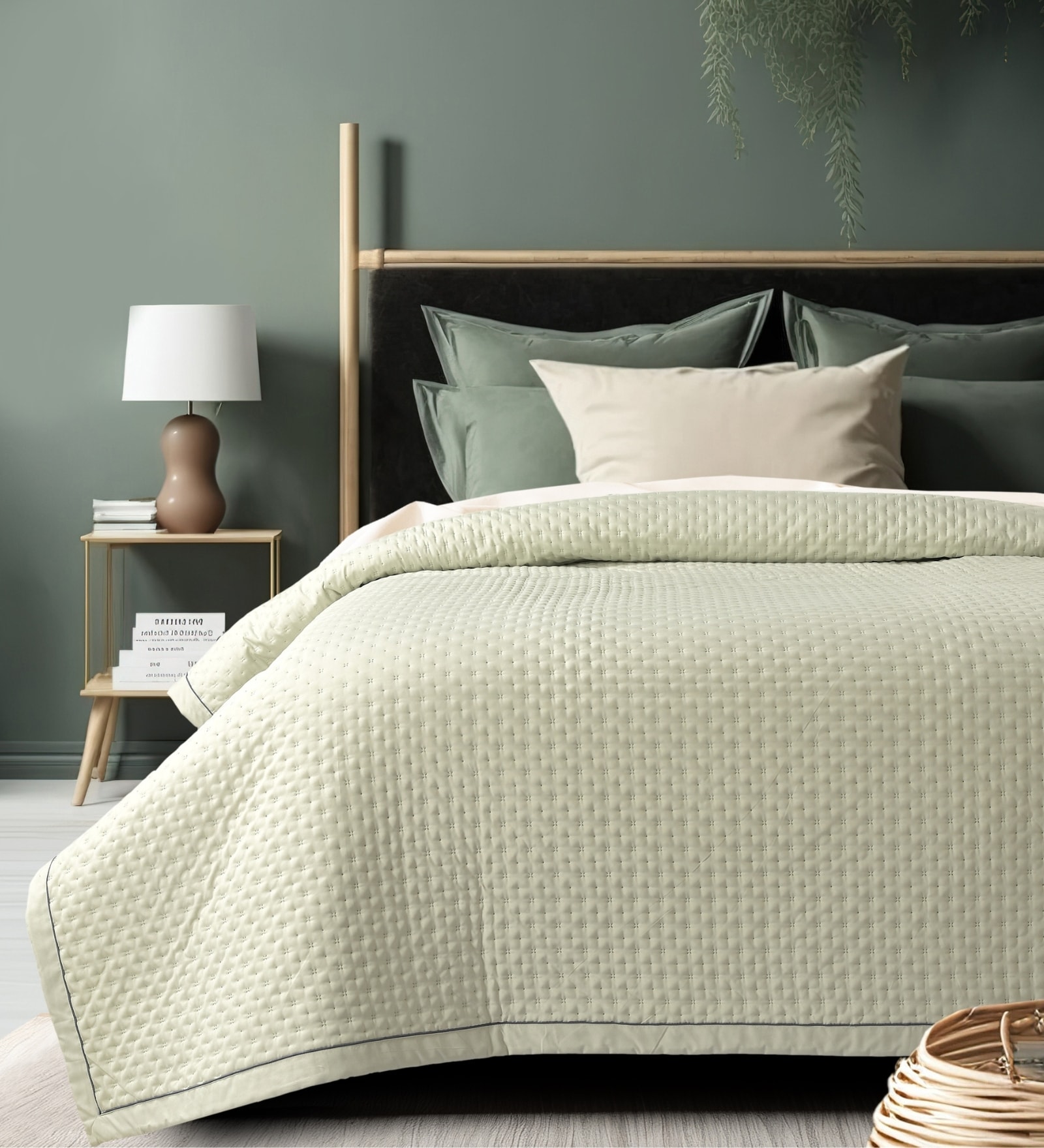Green 690 GSM Cotton Double Bed Comforter