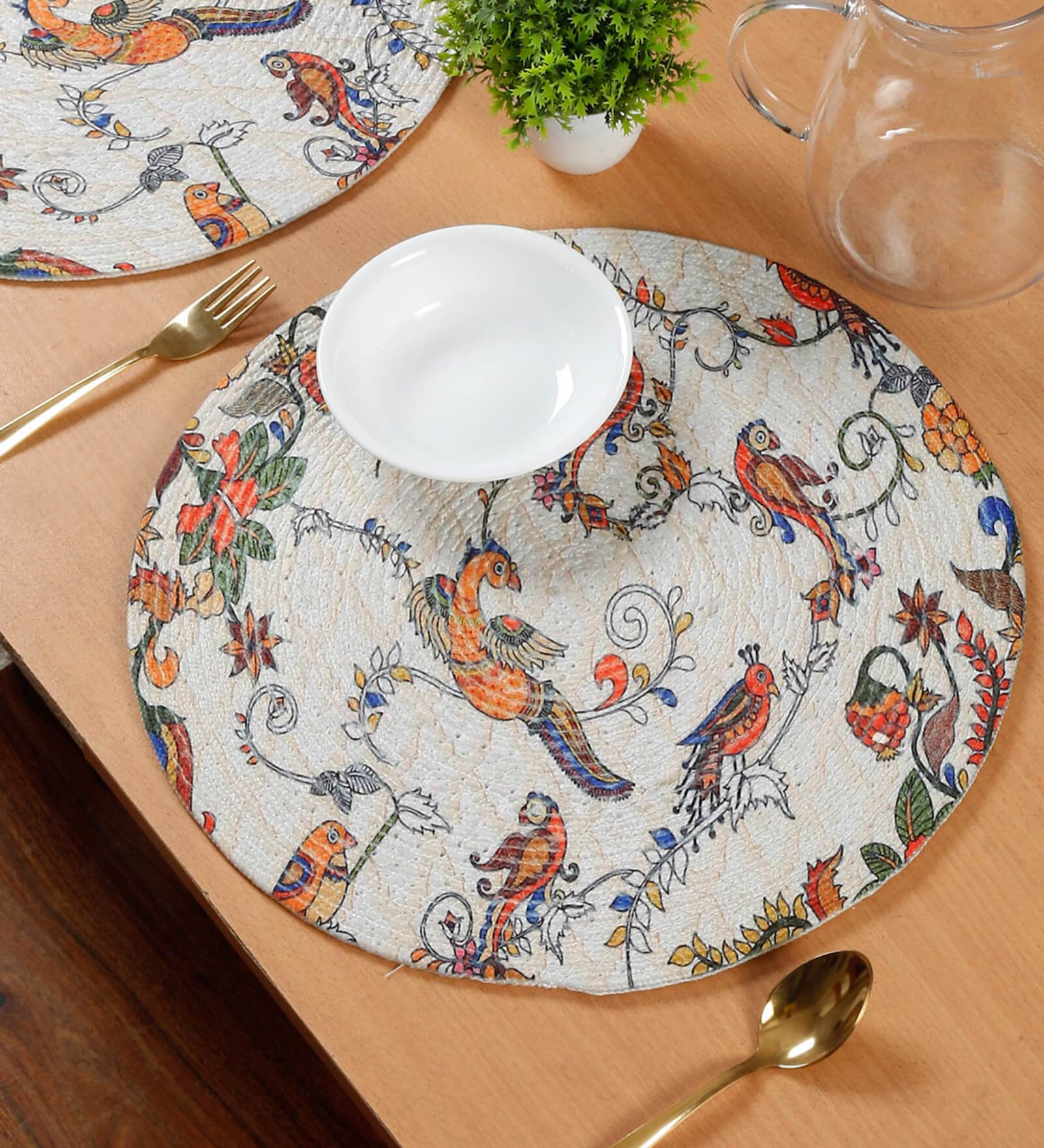 Pure Cotton Geometric Print Table Runners, Digitally Printed, 2-Pack