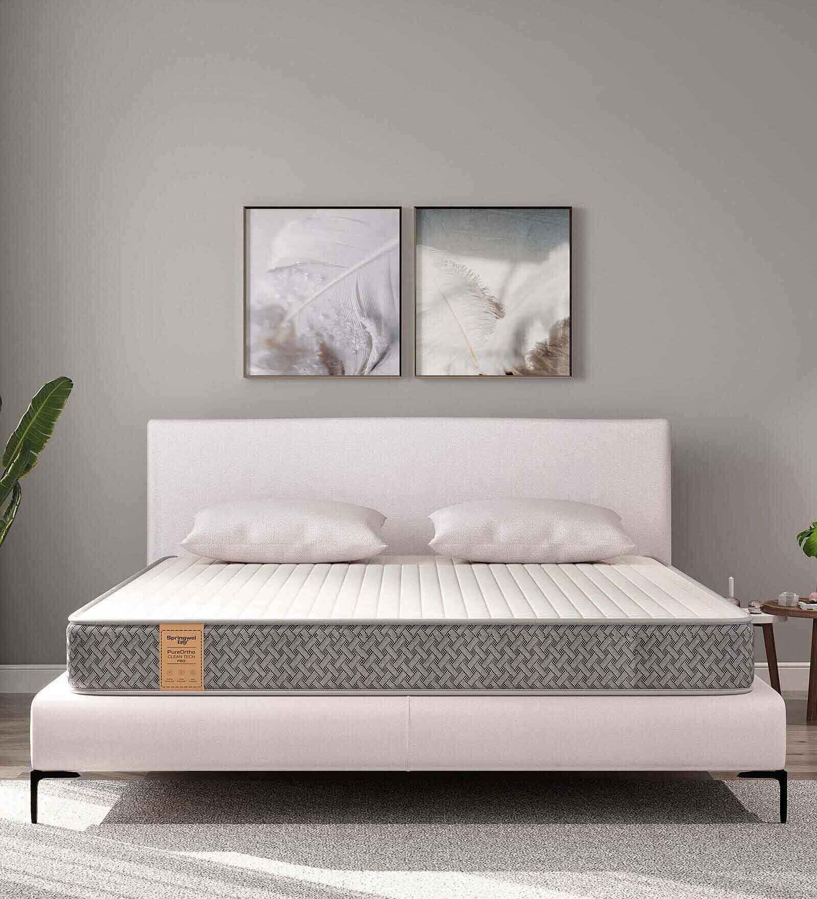 Pure Ortho Cleantech Pro 6 inches Rebonded Foam and PU Foam King Size Mattress