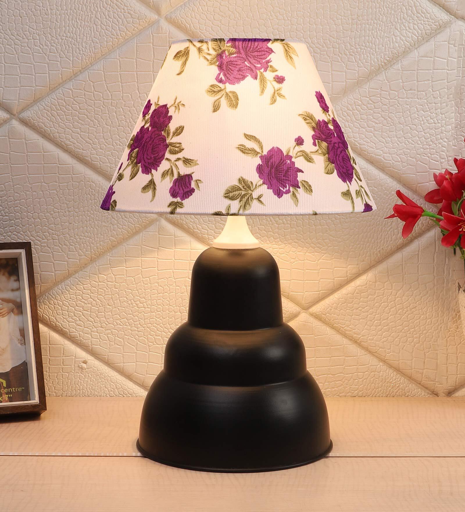 Purple & White Shade with Black  Base