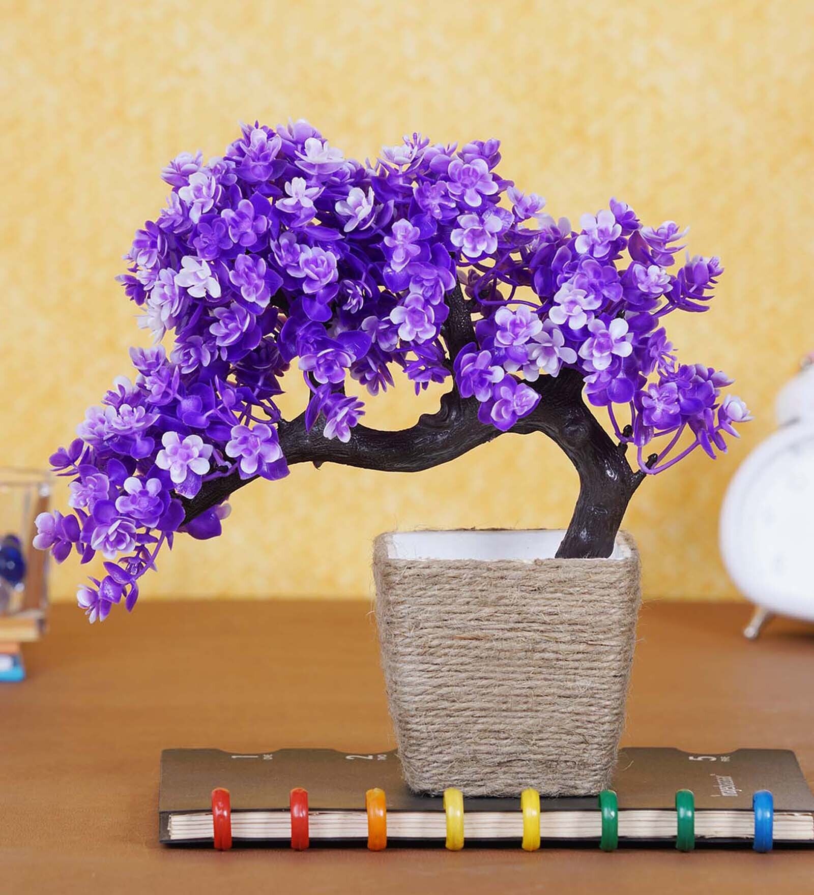 Buy Fabric & Plastic Als Purple With Pot Artificial Plant at 39 OFF by