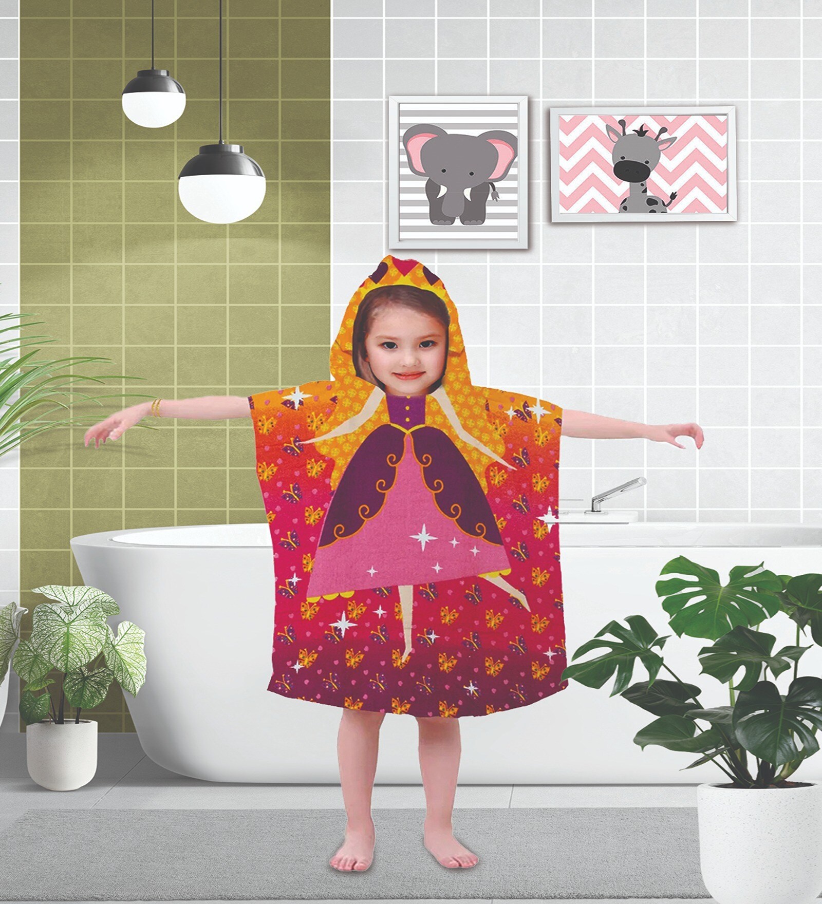 Purple Cotton Kids 220 GSM Bath Towel