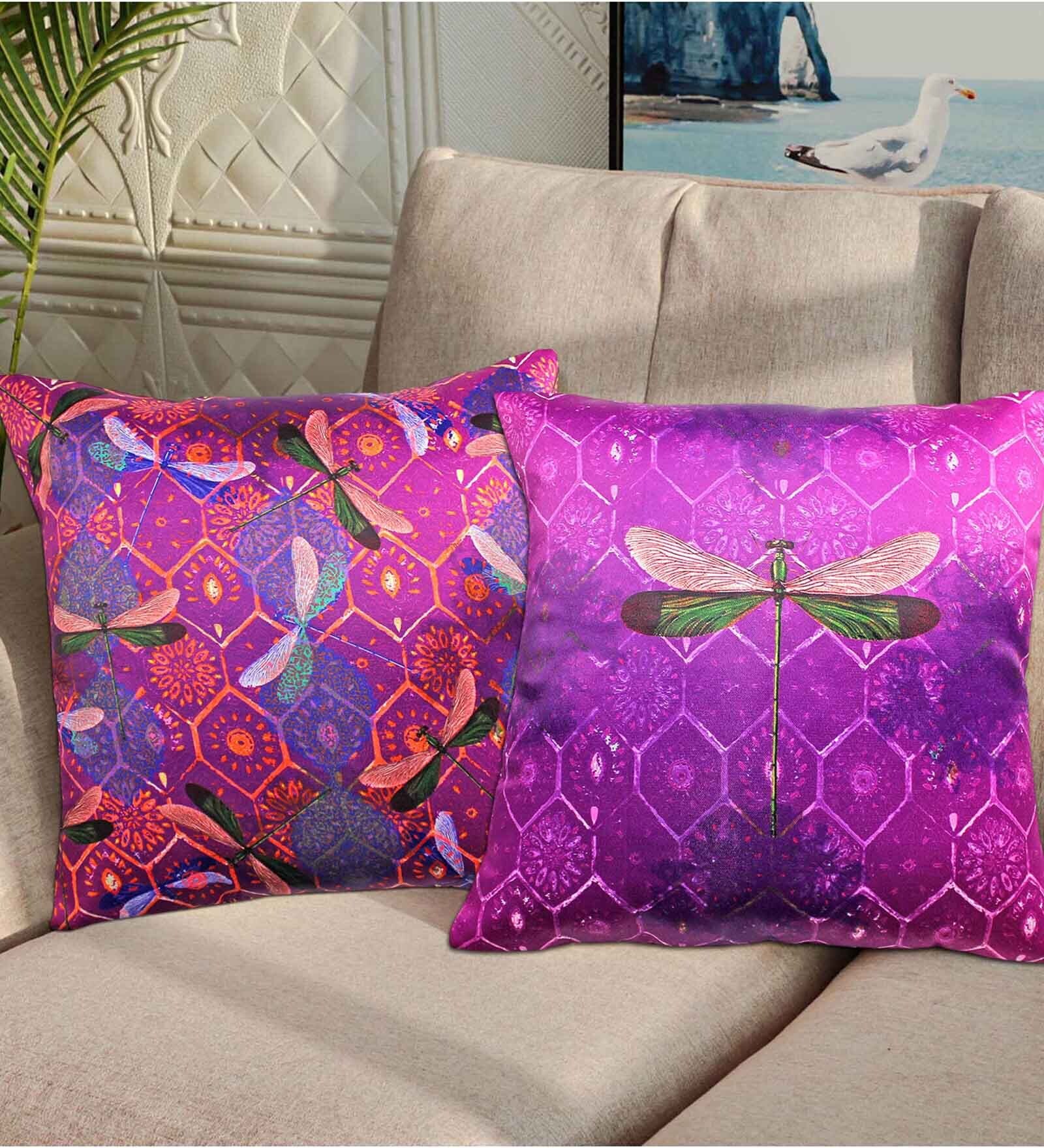 Buy Purple Satin Abstract 16X16 Inches Cushion Cover at 67% OFF by ...