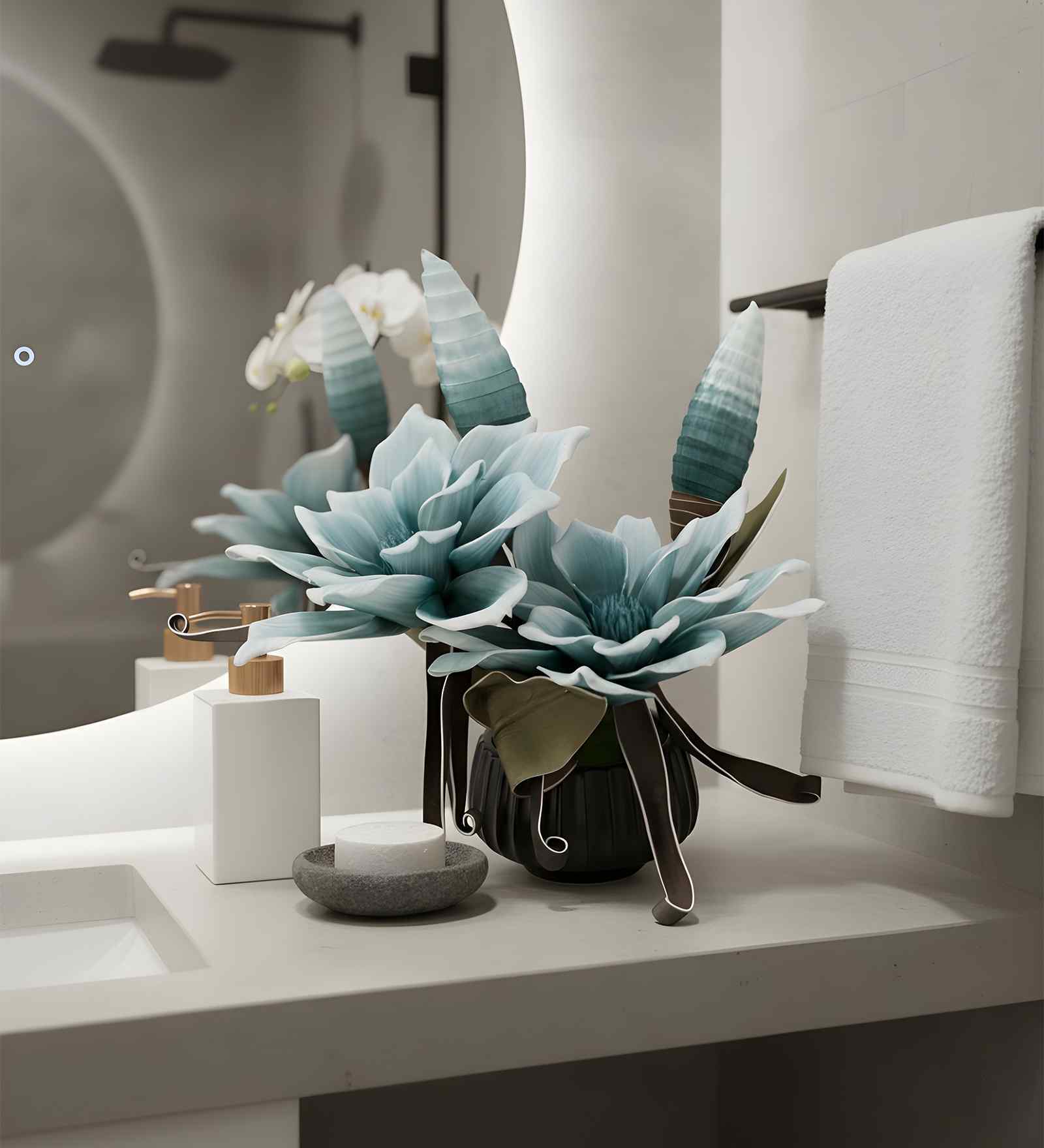 Purple Silk Plastic And Jute Artificial Foxtail Grass Arrangement Flower Bunch With Jute Wrap