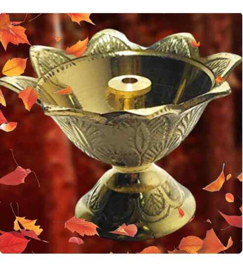 Pure Brass Diya Set of 2 Pcs Combo