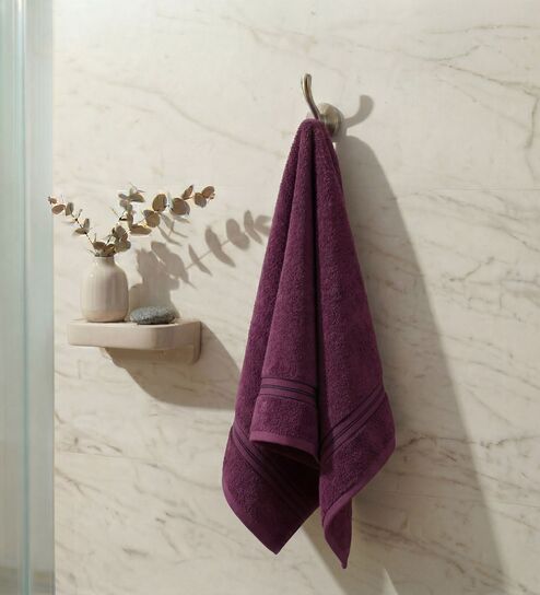 Purple 100% Cotton 400 Gsm Bath Towel