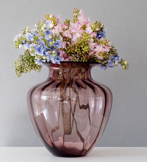 Buy Purple Royal Decoration Glass Vase By Casamotion Online