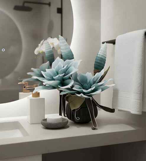 Purple Silk Plastic And Jute Artificial Foxtail Grass Arrangement Flower Bunch With Jute Wrap