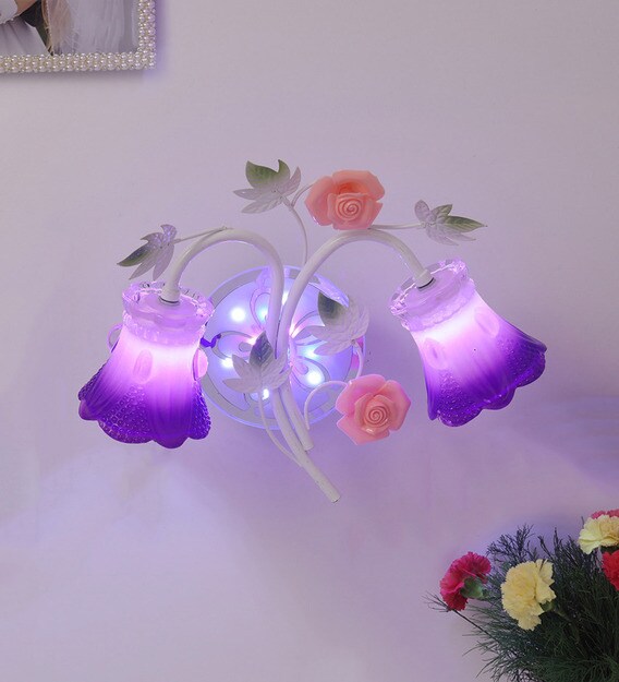 Buy Purple Glass Wall Light By Aesthetic Home Solutions Online Novelty Wall Sconces Wall Lights Lamps Lighting Pepperfry Product