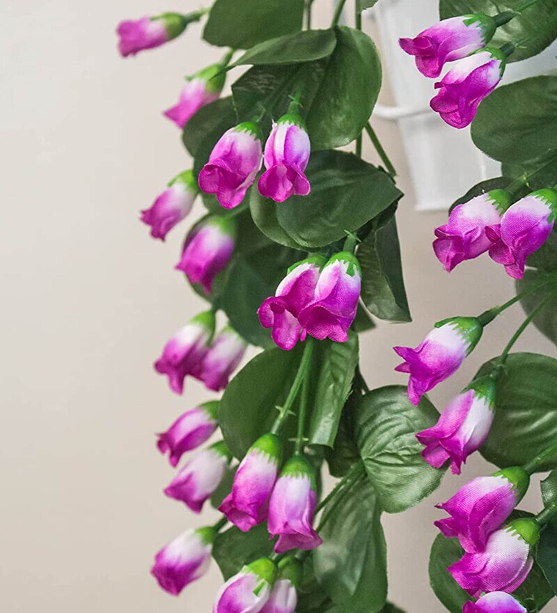 Buy Purple Polyester Artificial Creeper Without Pot by Pollination Online Artificial Flowers
