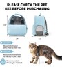 See Through Light Blue Leatherette Travel Pet Carrier Backpack