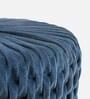 Puffy Fabric Seating Stool in Blue Colour