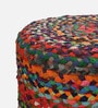 Puffy Fabric Seating Stool in Pink Multi Colour