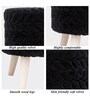 Puffy Seating Stool In Black Colour
