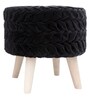 Puffy Seating Stool In Black Colour