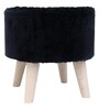 Puffy Seating Stool In Black Colour