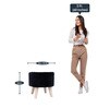 Puffy Seating Stool In Black Colour