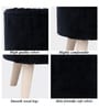Puffy Seating Stool In Black Colour