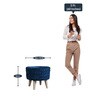Puffy Seating Stool In Blue Colour