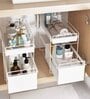 White Carbon Steel Storage Rack with Drawer