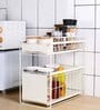 White Carbon Steel Storage Rack with Drawer