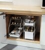 White Carbon Steel Storage Rack with Drawer