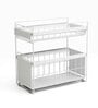 White Carbon Steel Storage Rack with Drawer