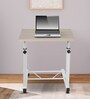 By Ettorez Puma Portable Table In White Colour