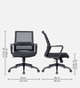 Punch Breathable Mesh Ergonomic Chair in Black Colour
