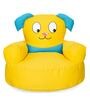 Puppy Shaped Bean Bag with Beans in Yellow Colour