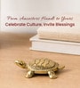 Golden Pure Brass Feng Shui Tortoise for Wealth & Prosperity